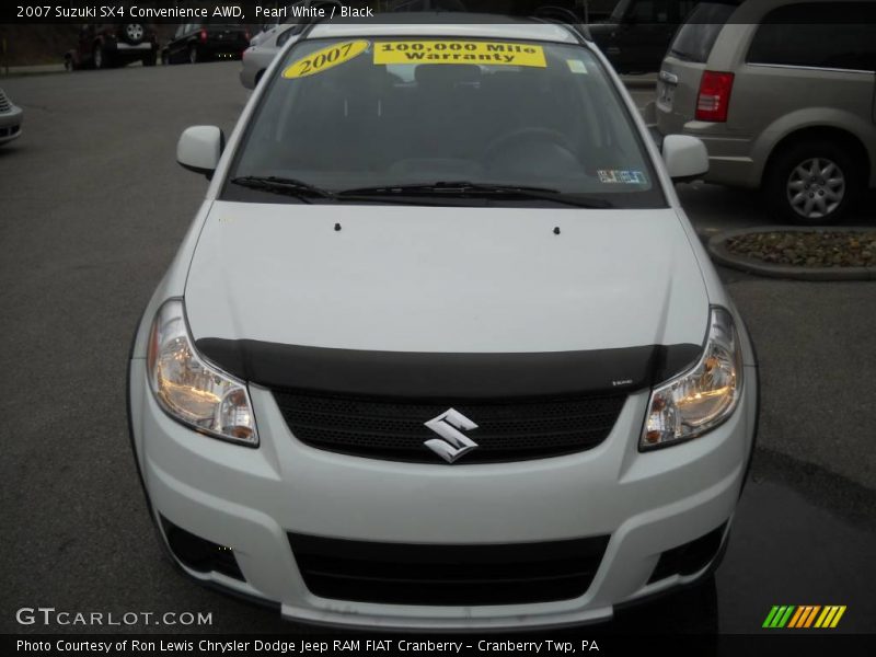 Pearl White / Black 2007 Suzuki SX4 Convenience AWD