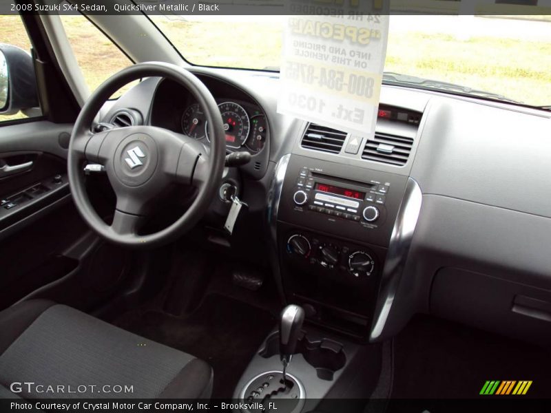 Quicksilver Metallic / Black 2008 Suzuki SX4 Sedan