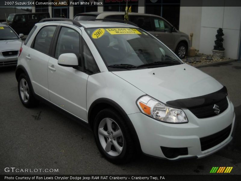 Pearl White / Black 2007 Suzuki SX4 Convenience AWD