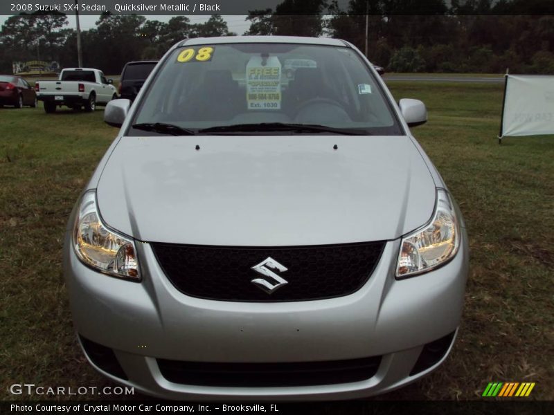 Quicksilver Metallic / Black 2008 Suzuki SX4 Sedan