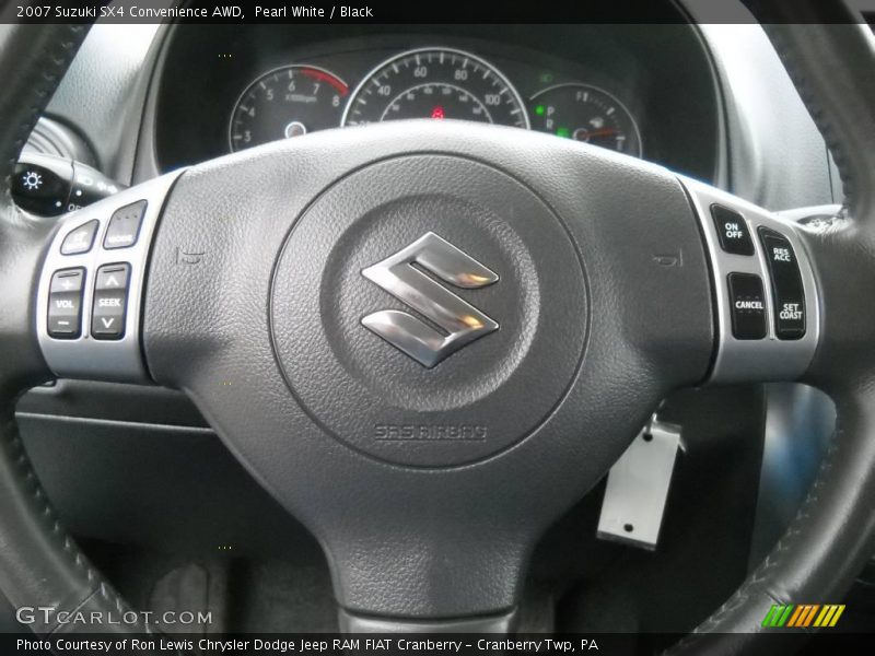 Pearl White / Black 2007 Suzuki SX4 Convenience AWD