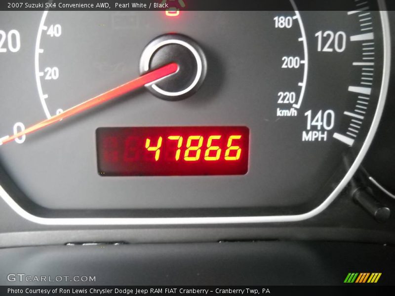 Pearl White / Black 2007 Suzuki SX4 Convenience AWD