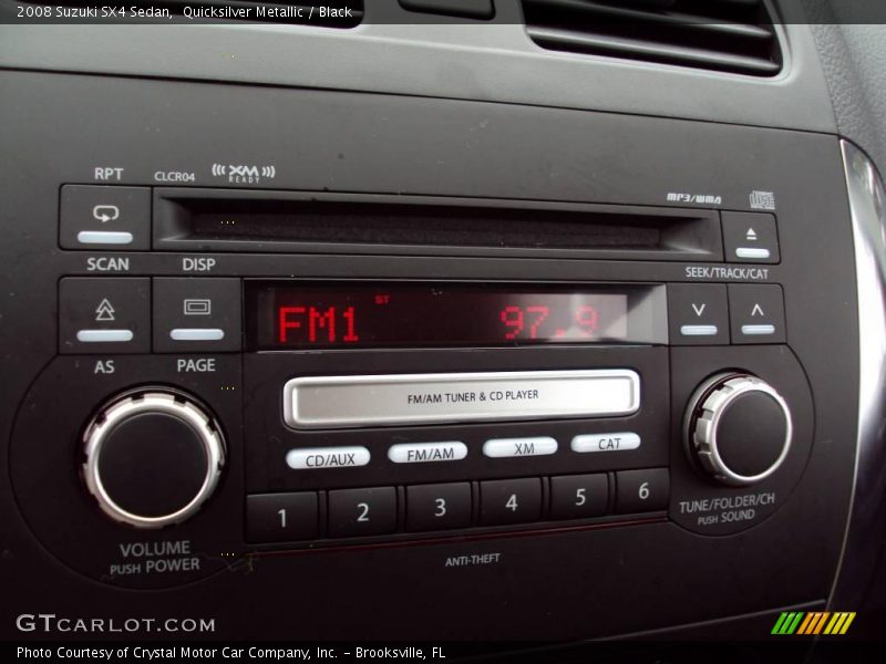 Quicksilver Metallic / Black 2008 Suzuki SX4 Sedan