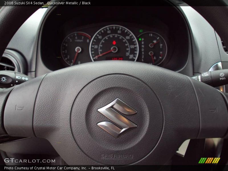Quicksilver Metallic / Black 2008 Suzuki SX4 Sedan