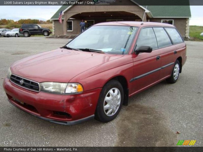 Ruby Red Pearl / Gray 1998 Subaru Legacy Brighton Wagon