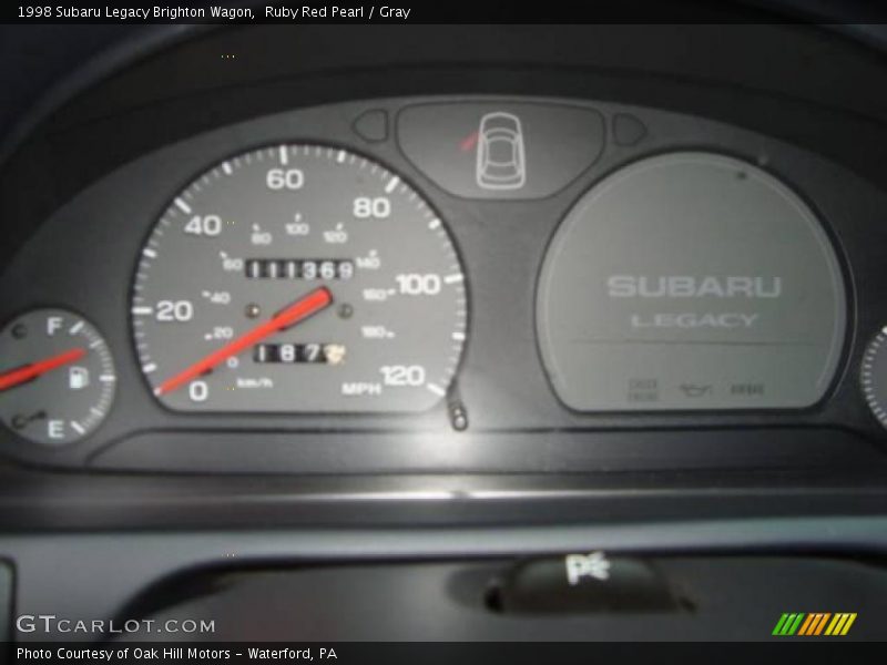 Ruby Red Pearl / Gray 1998 Subaru Legacy Brighton Wagon