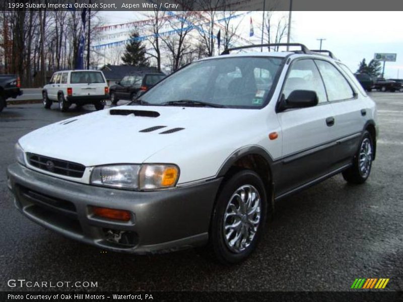 Aspen White / Gray 1999 Subaru Impreza Outback Sport