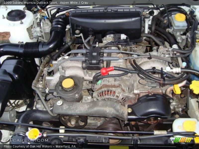 Aspen White / Gray 1999 Subaru Impreza Outback Sport