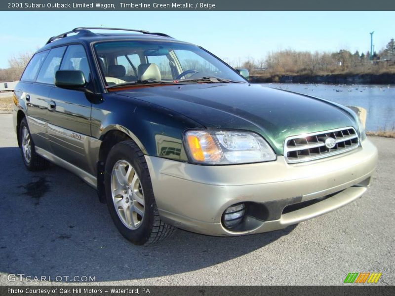 Timberline Green Metallic / Beige 2001 Subaru Outback Limited Wagon