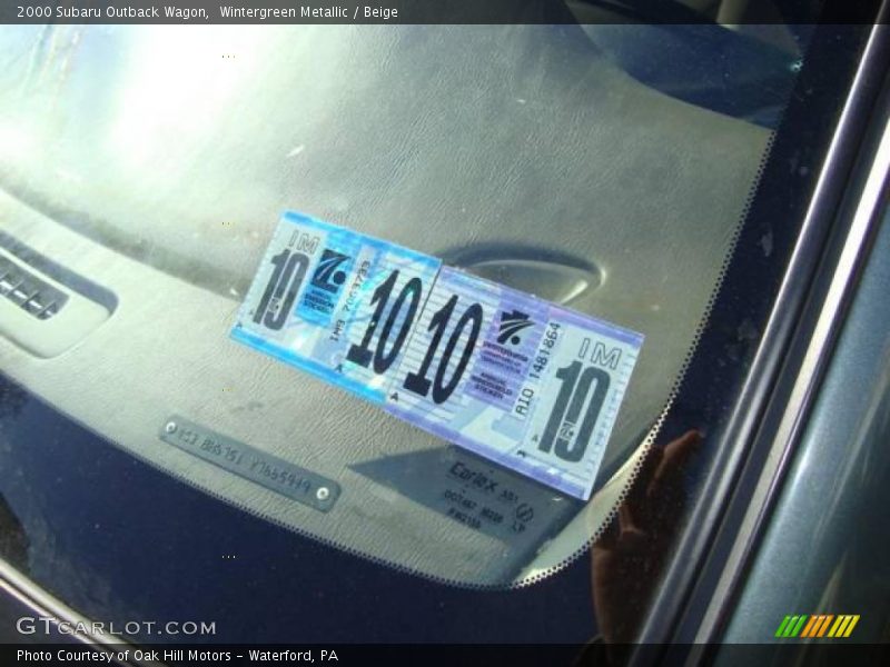 Wintergreen Metallic / Beige 2000 Subaru Outback Wagon