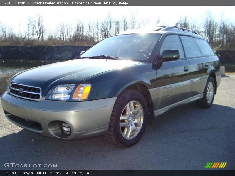 Timberline Green Metallic / Beige 2001 Subaru Outback Limited Wagon