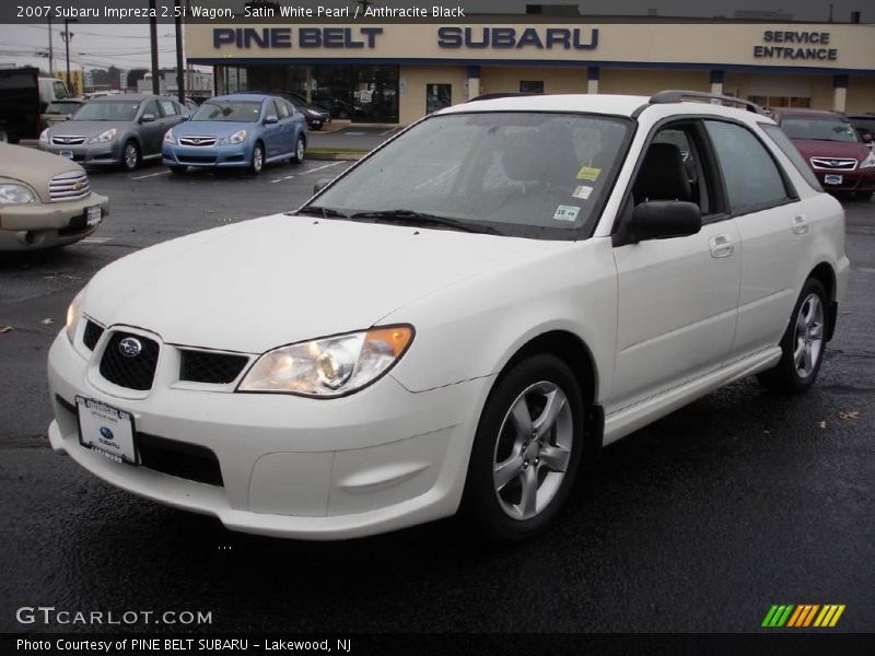 Satin White Pearl / Anthracite Black 2007 Subaru Impreza 2.5i Wagon