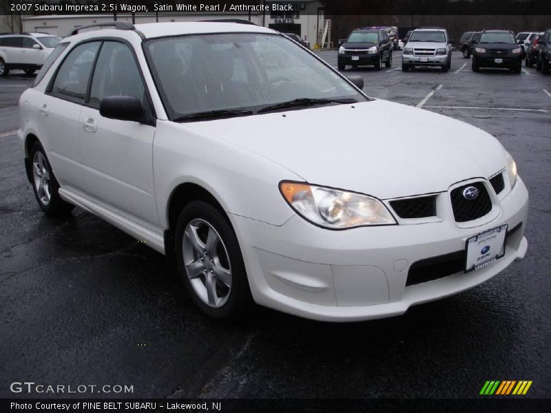 Satin White Pearl / Anthracite Black 2007 Subaru Impreza 2.5i Wagon