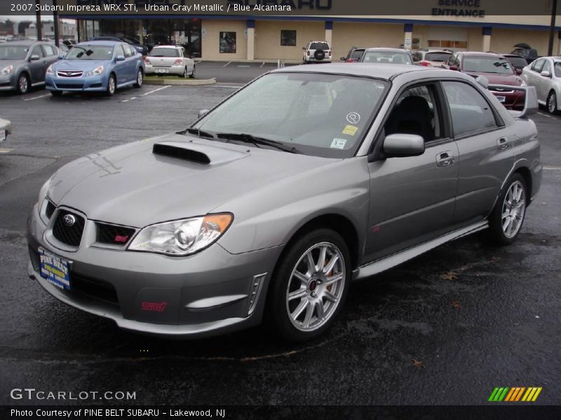 Urban Gray Metallic / Blue Alcantara 2007 Subaru Impreza WRX STi