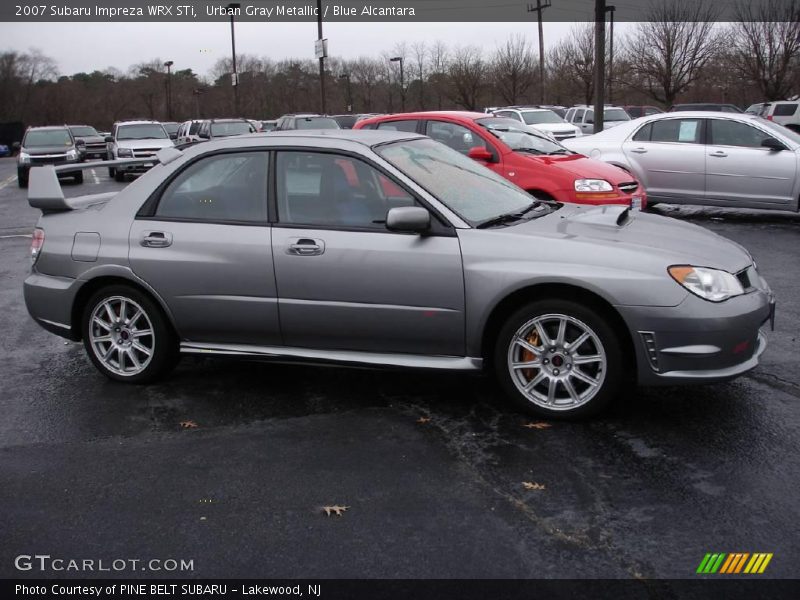 Urban Gray Metallic / Blue Alcantara 2007 Subaru Impreza WRX STi