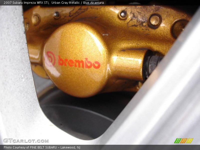 Urban Gray Metallic / Blue Alcantara 2007 Subaru Impreza WRX STi
