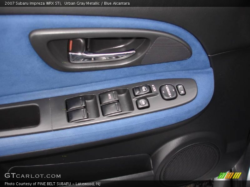 Urban Gray Metallic / Blue Alcantara 2007 Subaru Impreza WRX STi