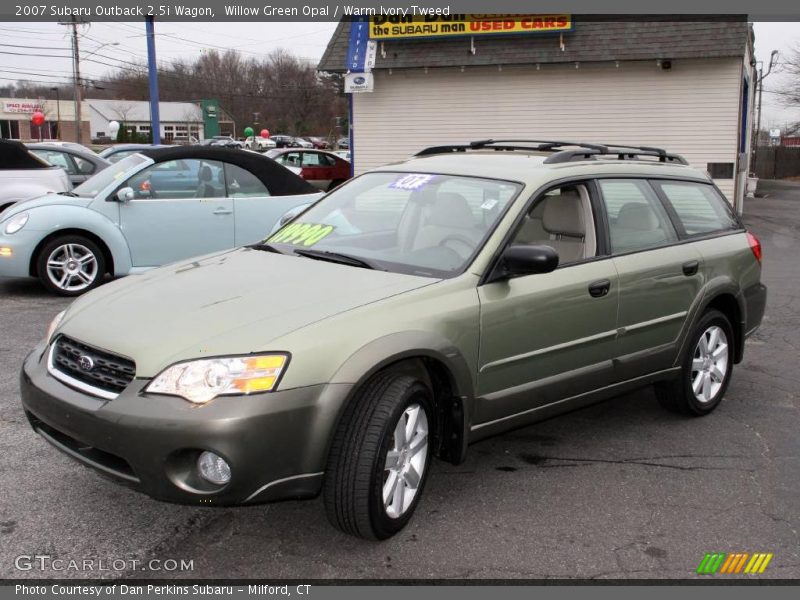 Willow Green Opal / Warm Ivory Tweed 2007 Subaru Outback 2.5i Wagon