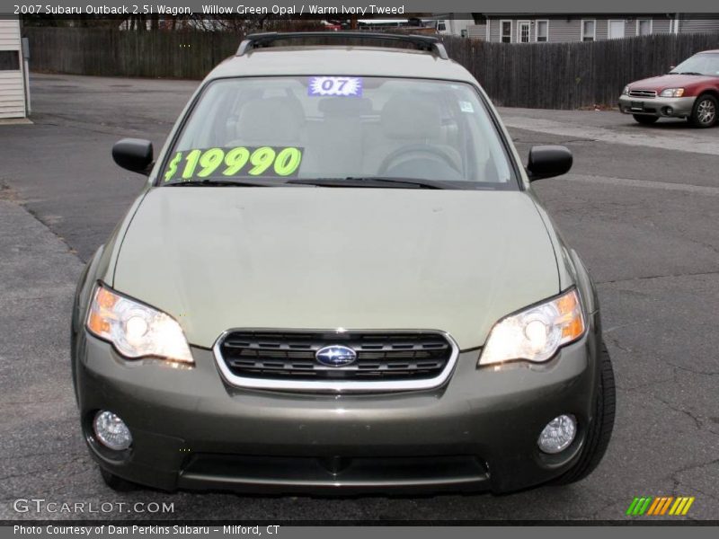 Willow Green Opal / Warm Ivory Tweed 2007 Subaru Outback 2.5i Wagon