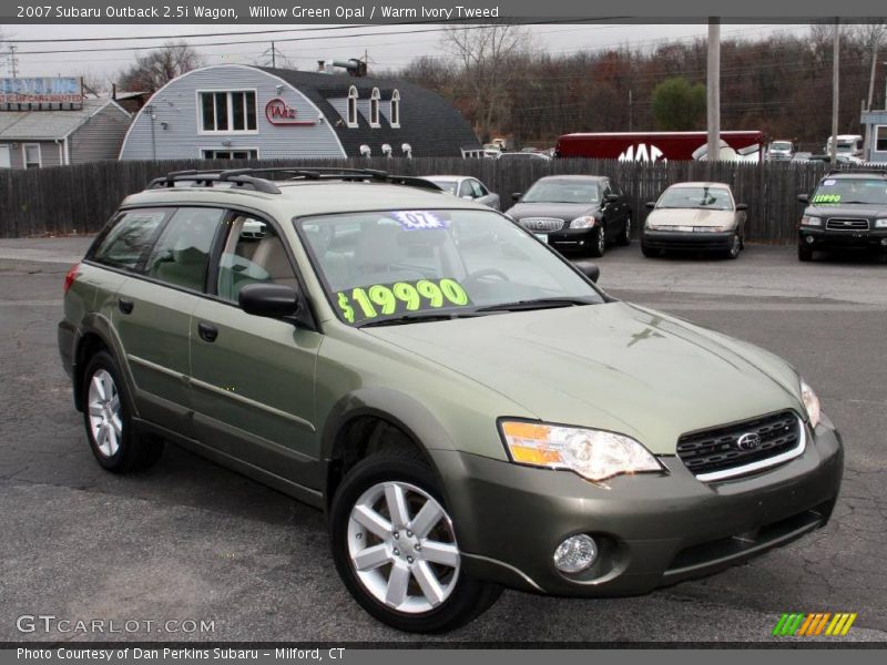 Willow Green Opal / Warm Ivory Tweed 2007 Subaru Outback 2.5i Wagon