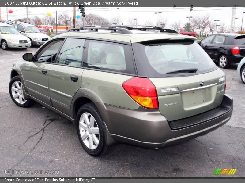 Willow Green Opal / Warm Ivory Tweed 2007 Subaru Outback 2.5i Wagon