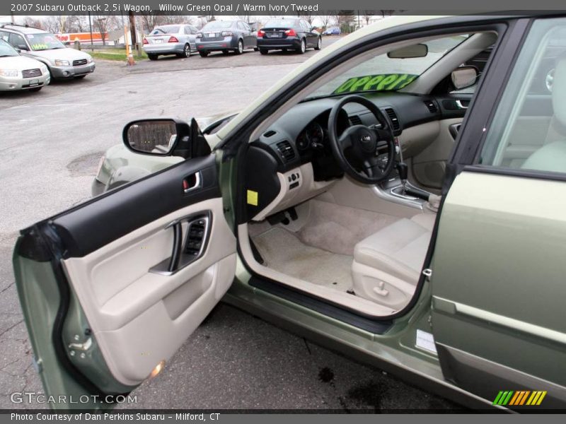 Willow Green Opal / Warm Ivory Tweed 2007 Subaru Outback 2.5i Wagon