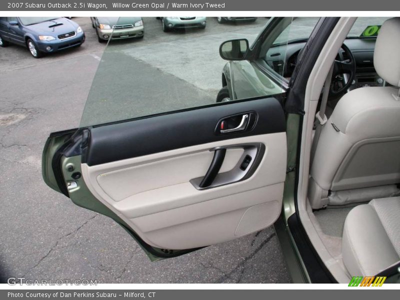 Willow Green Opal / Warm Ivory Tweed 2007 Subaru Outback 2.5i Wagon