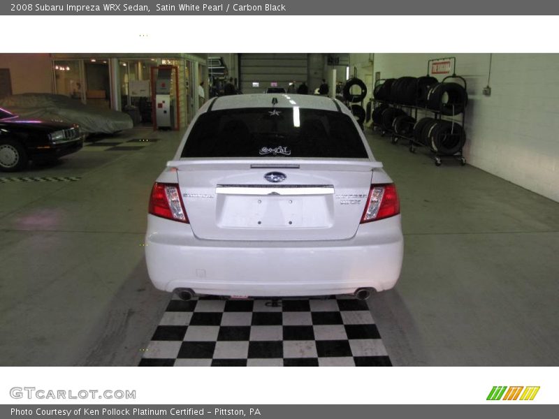 Satin White Pearl / Carbon Black 2008 Subaru Impreza WRX Sedan