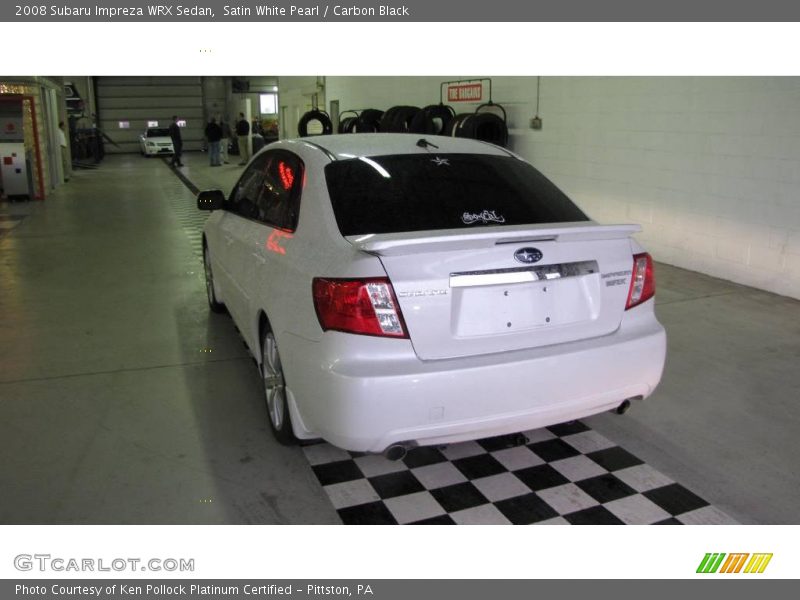 Satin White Pearl / Carbon Black 2008 Subaru Impreza WRX Sedan