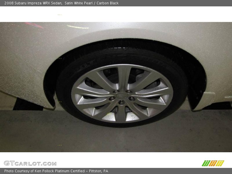 Satin White Pearl / Carbon Black 2008 Subaru Impreza WRX Sedan