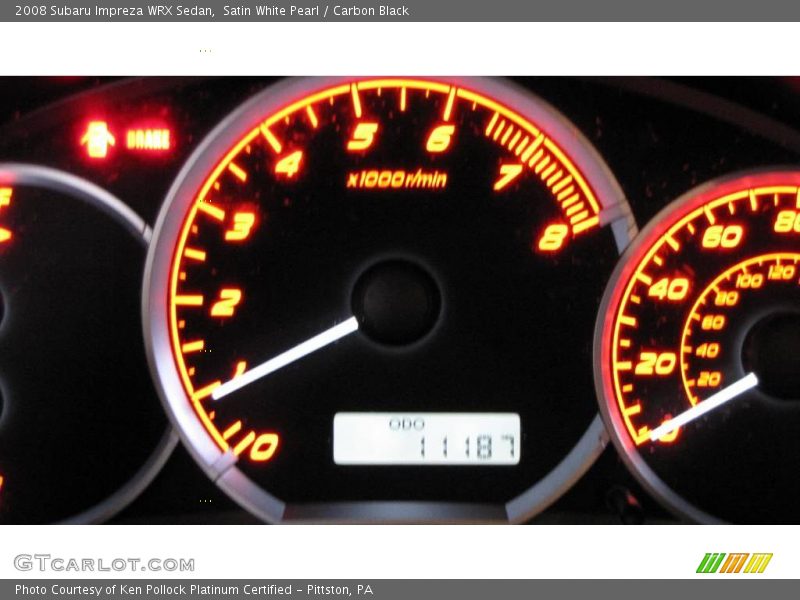 Satin White Pearl / Carbon Black 2008 Subaru Impreza WRX Sedan