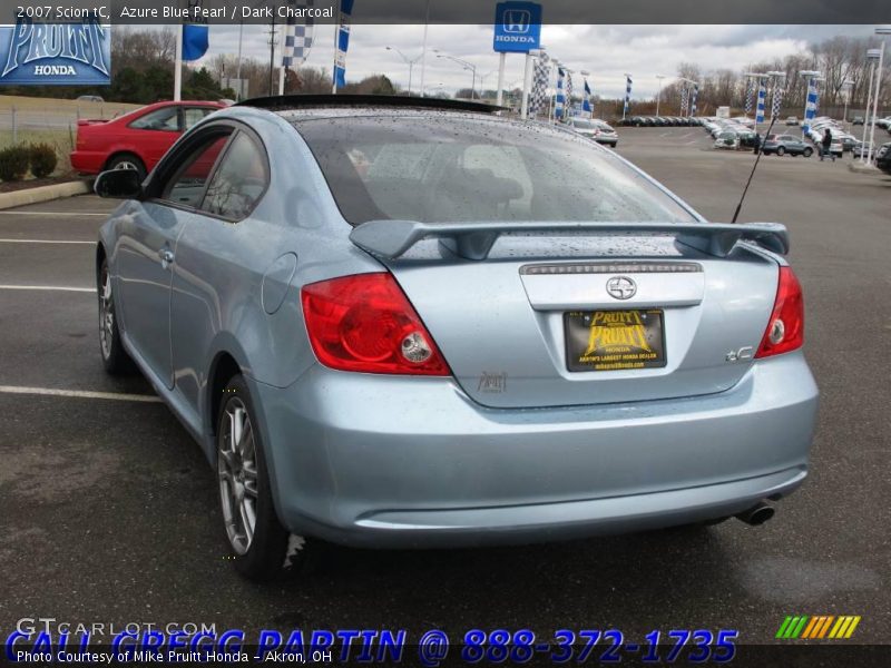 Azure Blue Pearl / Dark Charcoal 2007 Scion tC