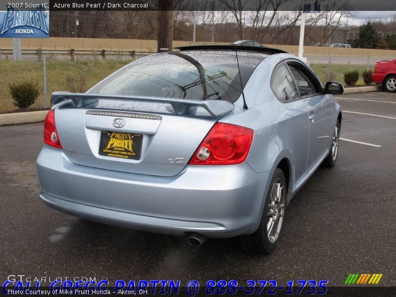 Azure Blue Pearl / Dark Charcoal 2007 Scion tC