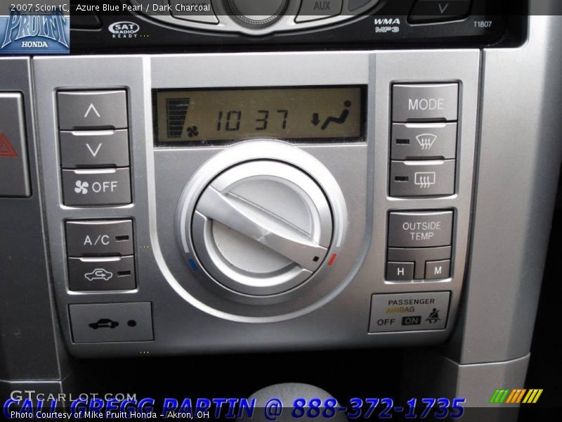 Azure Blue Pearl / Dark Charcoal 2007 Scion tC