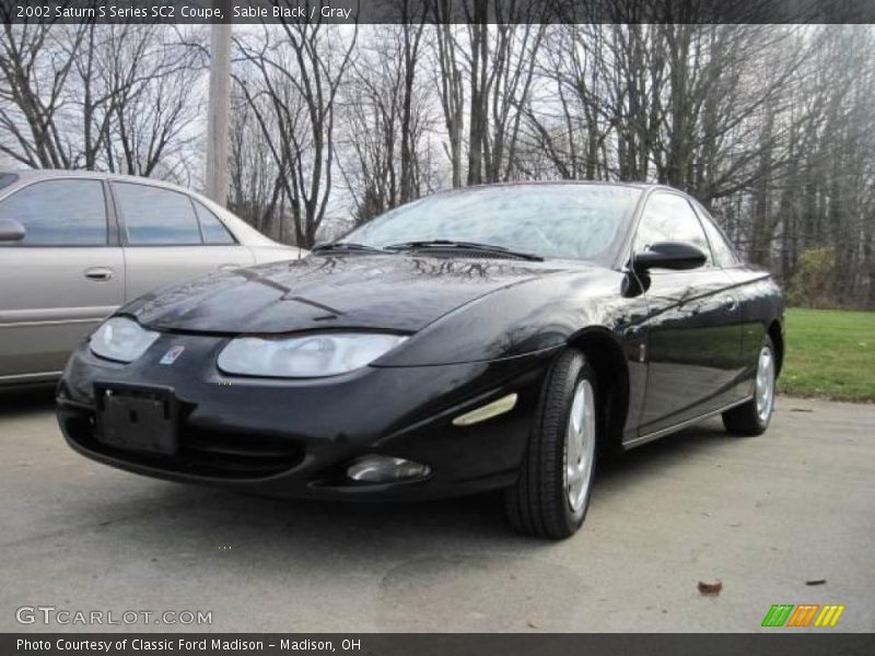 Sable Black / Gray 2002 Saturn S Series SC2 Coupe