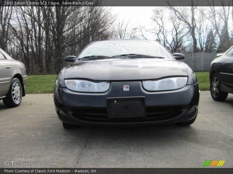 Sable Black / Gray 2002 Saturn S Series SC2 Coupe