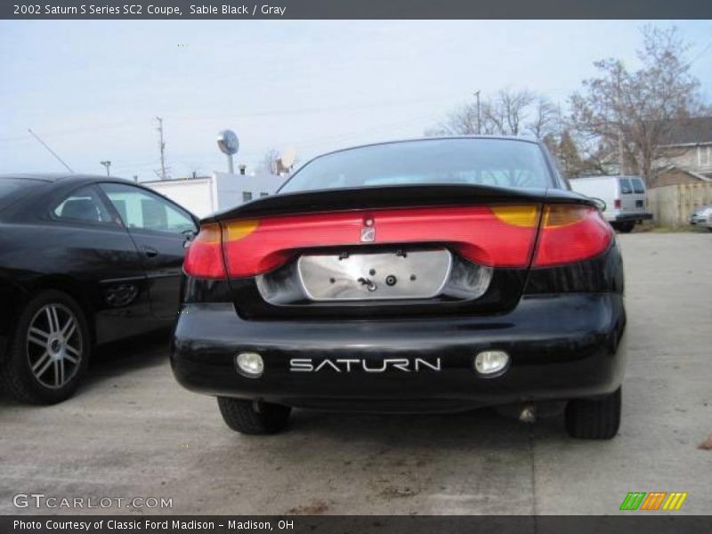 Sable Black / Gray 2002 Saturn S Series SC2 Coupe