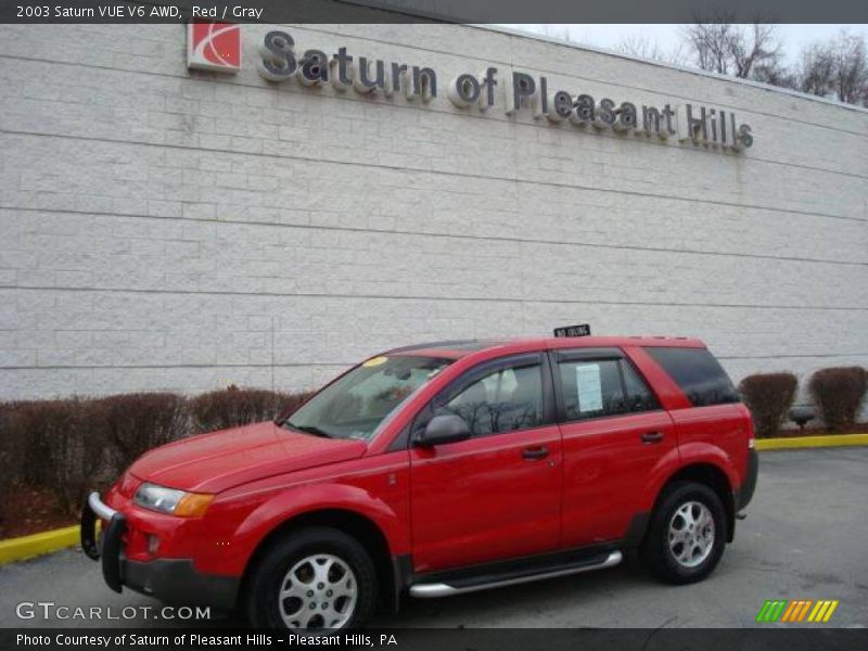 Red / Gray 2003 Saturn VUE V6 AWD