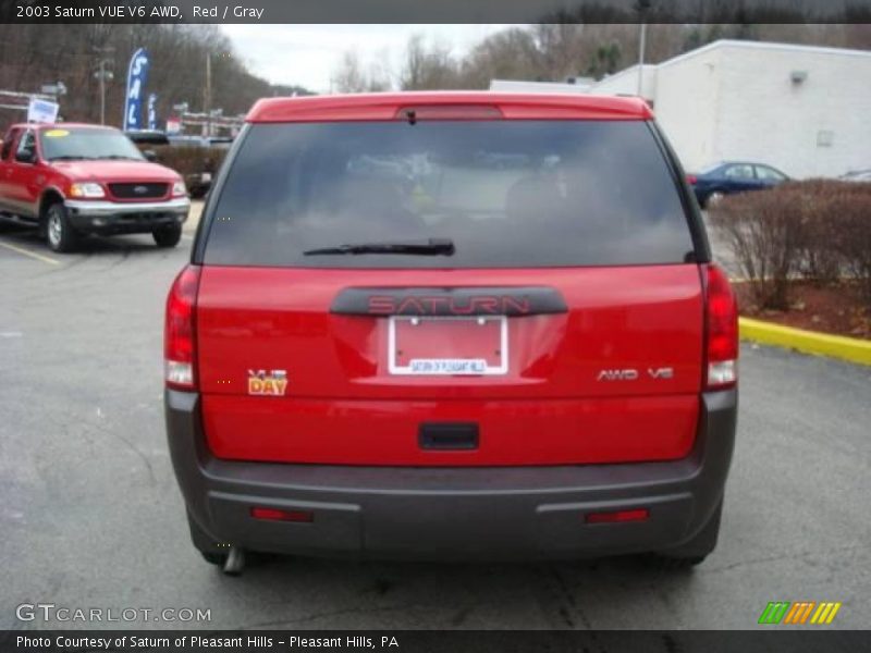 Red / Gray 2003 Saturn VUE V6 AWD
