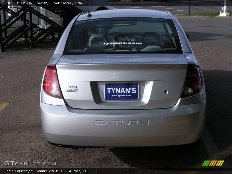 Silver Nickel / Gray 2006 Saturn ION 3 Sedan