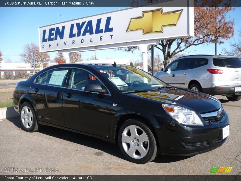 Carbon Flash Metallic / Gray 2009 Saturn Aura XE
