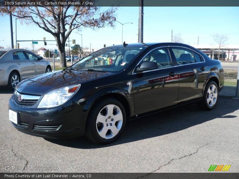 Carbon Flash Metallic / Gray 2009 Saturn Aura XE