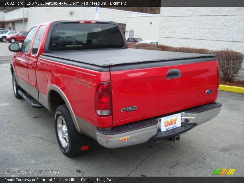 Bright Red / Medium Parchment 2002 Ford F150 XL SuperCab 4x4