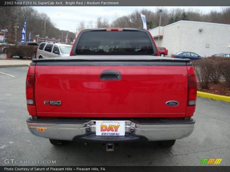 Bright Red / Medium Parchment 2002 Ford F150 XL SuperCab 4x4