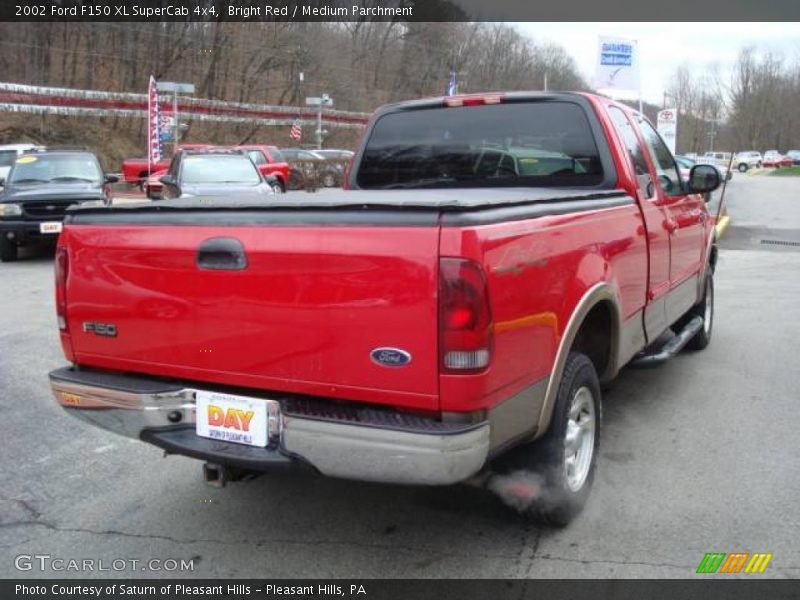 Bright Red / Medium Parchment 2002 Ford F150 XL SuperCab 4x4
