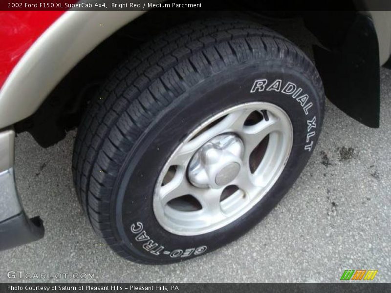 Bright Red / Medium Parchment 2002 Ford F150 XL SuperCab 4x4