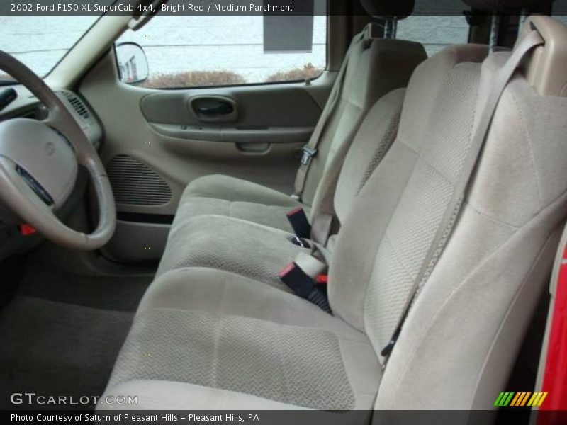 Bright Red / Medium Parchment 2002 Ford F150 XL SuperCab 4x4