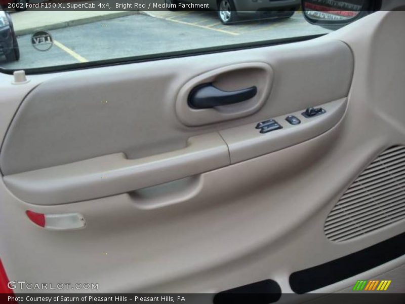 Bright Red / Medium Parchment 2002 Ford F150 XL SuperCab 4x4