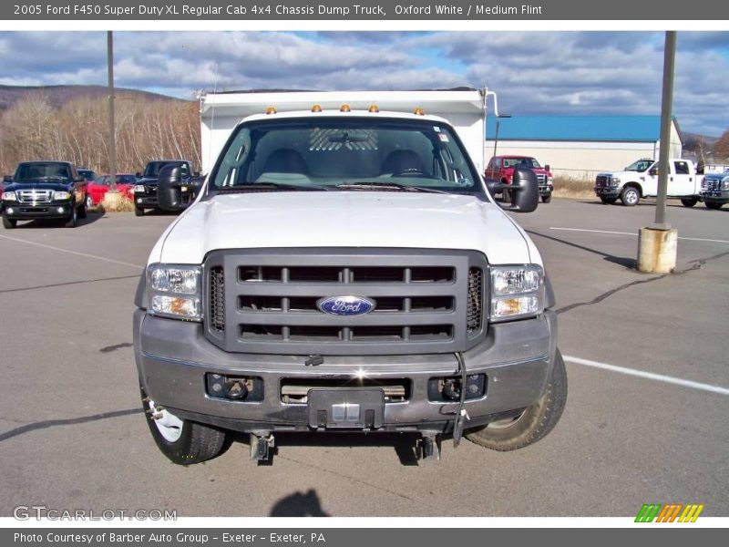 Oxford White / Medium Flint 2005 Ford F450 Super Duty XL Regular Cab 4x4 Chassis Dump Truck