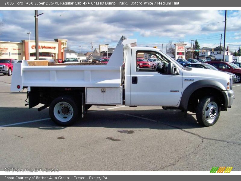 Oxford White / Medium Flint 2005 Ford F450 Super Duty XL Regular Cab 4x4 Chassis Dump Truck